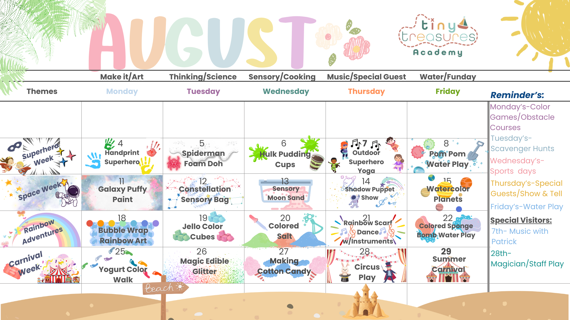 Summer Program Infants/Toddlers