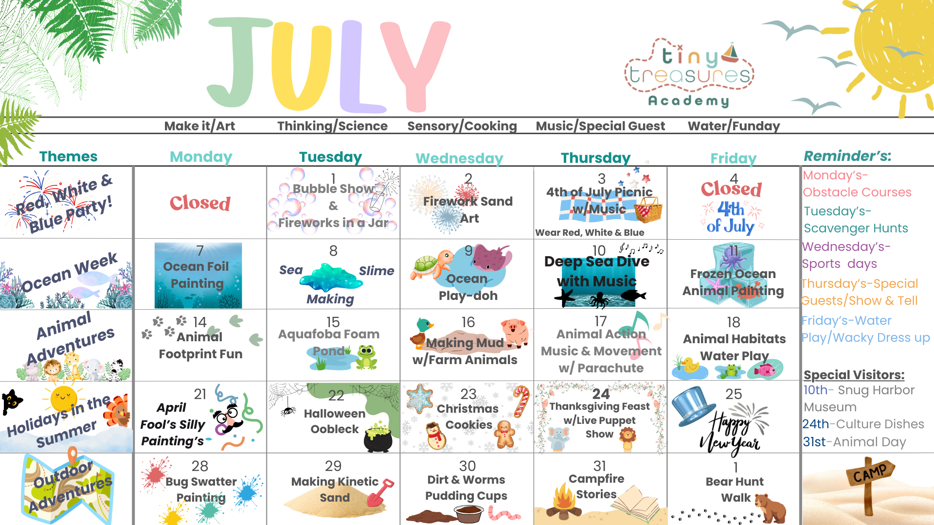 Summer Program Infants/Toddlers